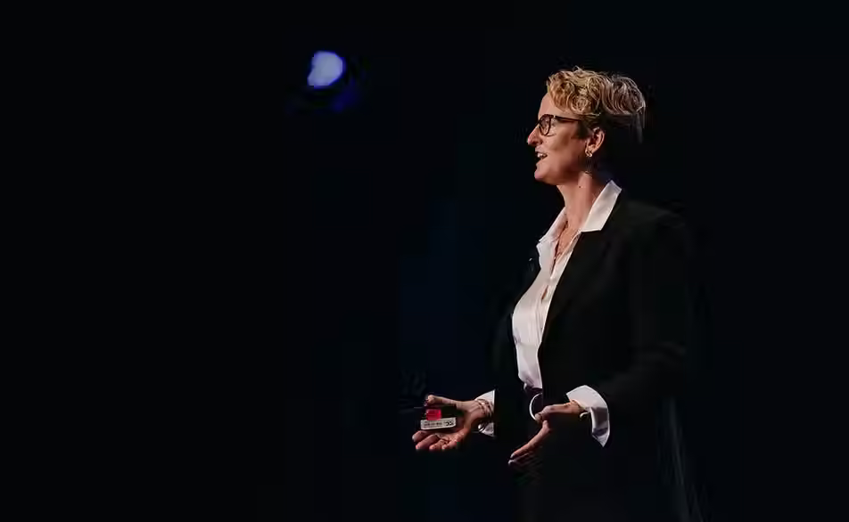 Speaker presenting on stage